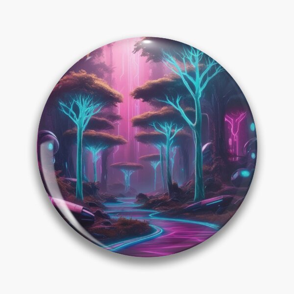 Item preview, Cyber Forest designed and sold by StickerShockAI.