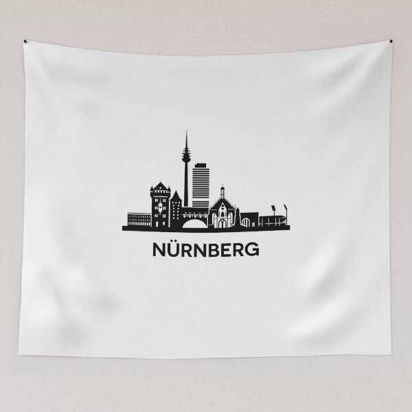 Item preview, Nürnberg Skyline Silhouette Black designed and sold by strixvariaart.