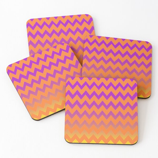 Item preview, Zigzag Vibes!  Violet and Orange  Geometric Gradient Pattern  designed and sold by IraNiva.
