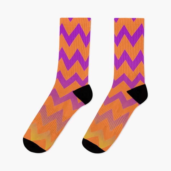 Item preview, Zigzag Vibes!  Violet and Orange  Geometric Gradient Pattern  designed and sold by IraNiva.
