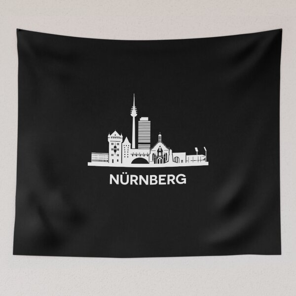 Item preview, Nürnberg Skyline Silhouette White designed and sold by strixvariaart.