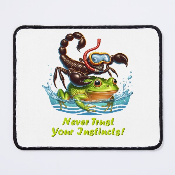 Item preview, Funny Scorpion and Frog Cartoon - Never Trust Your Instincts designed and sold by posterflunz.