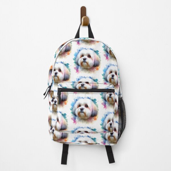 Item preview, Colorful Cute White Lhasa Apso Watercolor Portrait designed and sold by MaedK.