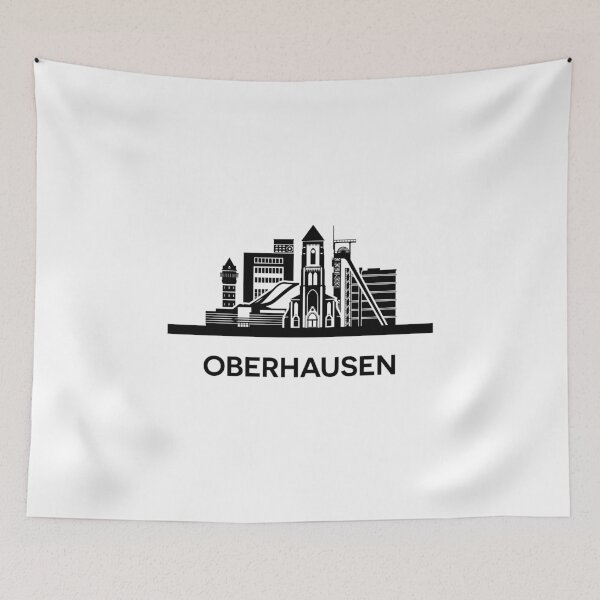 Item preview, Oberhausen Skyline Silhouette Black designed and sold by strixvariaart.
