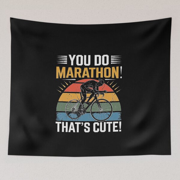 Item preview, Funny Cycling Humor - You Do Marathon? That’s Cute! Perfect Cyclist Gift for Cycling Lover, Family, and Friends - Marathon vs Cycling Fitness Joke designed and sold by love3617.