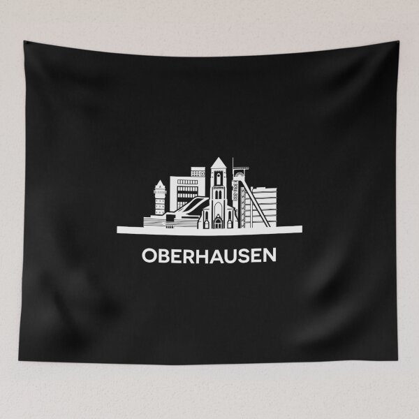 Item preview, Oberhausen Skyline Silhouette White designed and sold by strixvariaart.