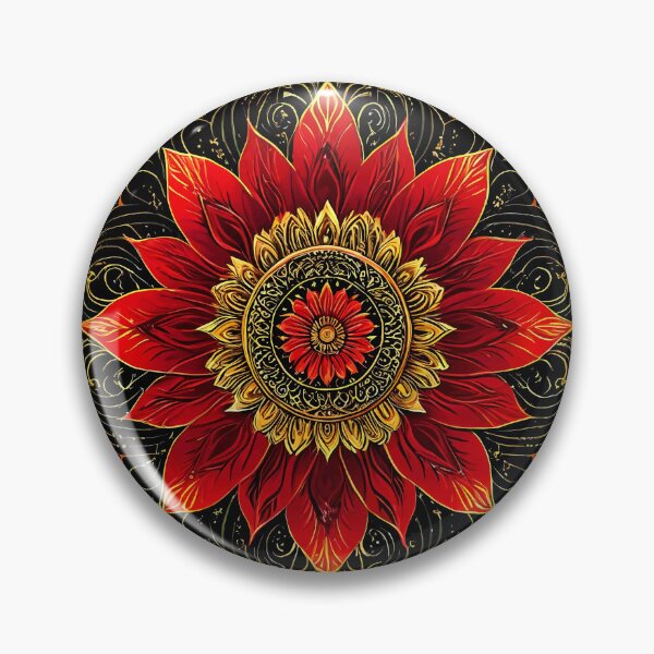 Item preview, FLORAL AND TROPICAL PATTERN O36 - Gift items and personal use / Flower, Maurya, Leaves, Red, Indian, Brown, Orange, Ornamented, Vector, Art designed and sold by LumDesignArt.