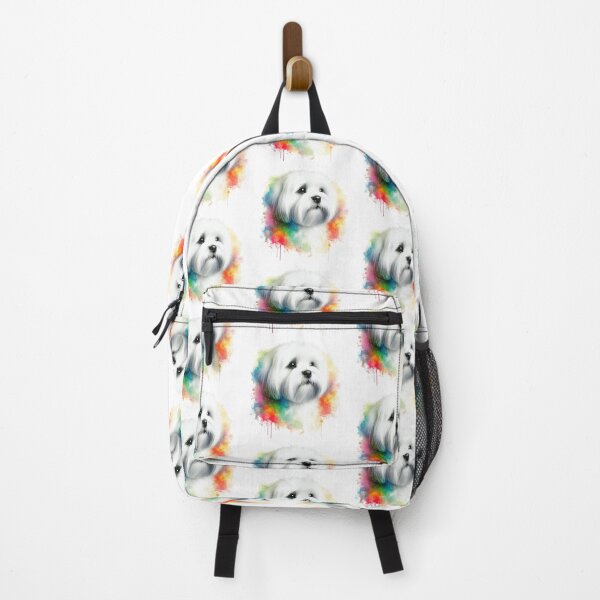 Item preview, Colorful Cute White Lhasa Apso Watercolor Portrait designed and sold by MaedK.