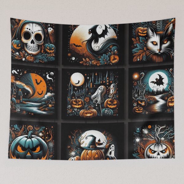 Item preview, Halloween Spooky Pictures Pattern designed and sold by Simplybe1.