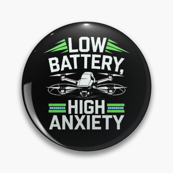 Item preview, Drone Pilot Humor - Low Battery, High Anxiety! Perfect Drone Lover Gift for Family and Friends - Funny Drone Quote, Flying Stress, and Drone Racing Joke designed and sold by love3617.