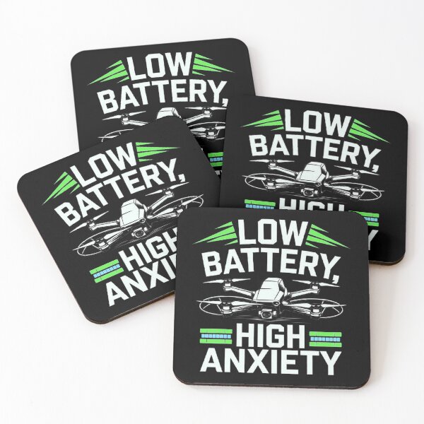 Item preview, Drone Pilot Humor - Low Battery, High Anxiety! Perfect Drone Lover Gift for Family and Friends - Funny Drone Quote, Flying Stress, and Drone Racing Joke designed and sold by love3617.