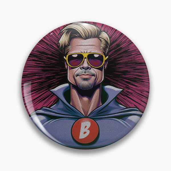 Item preview, Brad Pitt- SuperHero Cartoon Character designed and sold by cultfilms.
