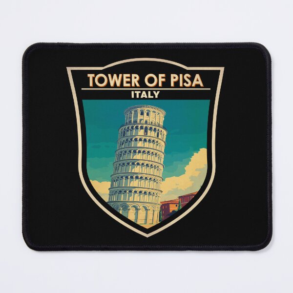 Item preview, Tower of Pisa Italy Travel Art Badge designed and sold by KrisSidDesigns.