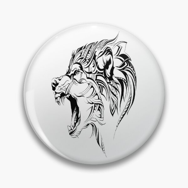 Item preview, tribal angry wolf designed and sold by TYTOS-SHOP.