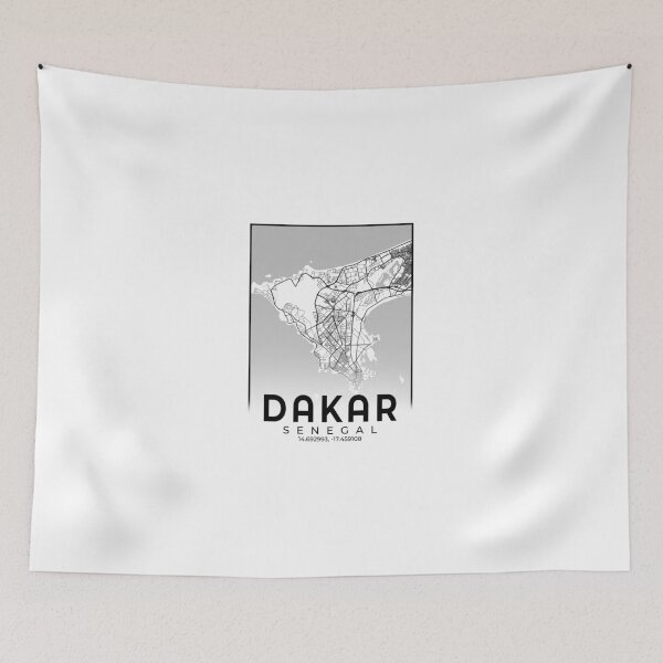 Item preview, The Map Of Dakar designed and sold by sheribu.