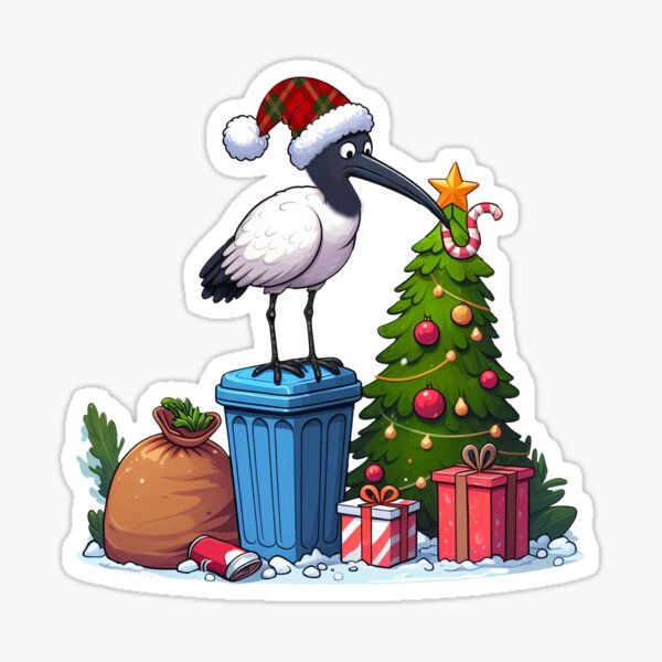 Item preview, Ibis Xmas - Christmas Bin Chicken designed and sold by Pawsitive House.