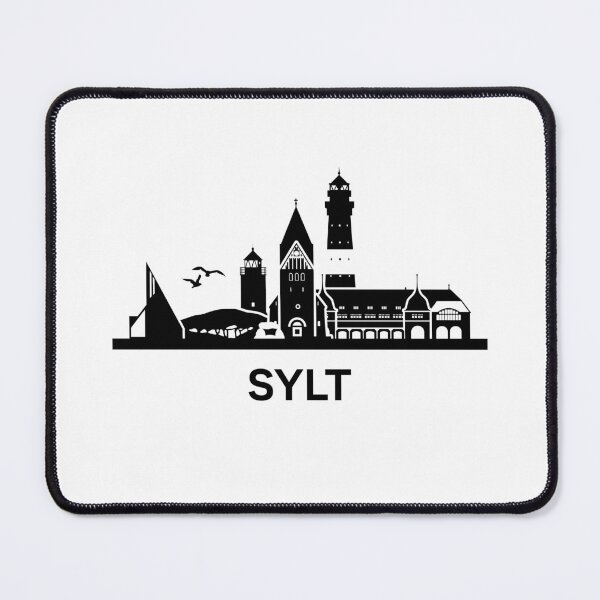 Item preview, Sylt Skyline Silhouette Black designed and sold by strixvariaart.