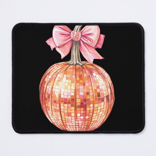 Item preview, Disco Pumpkin with Pink Bow – Glamorous Autumn Look designed and sold by inksavvystudio.