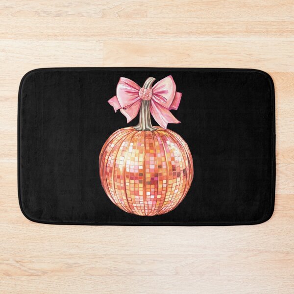 Item preview, Disco Pumpkin with Pink Bow – Glamorous Autumn Look designed and sold by inksavvystudio.
