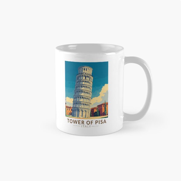 Item preview, Tower of Pisa Italy Travel Art Vintage designed and sold by KrisSidDesigns.