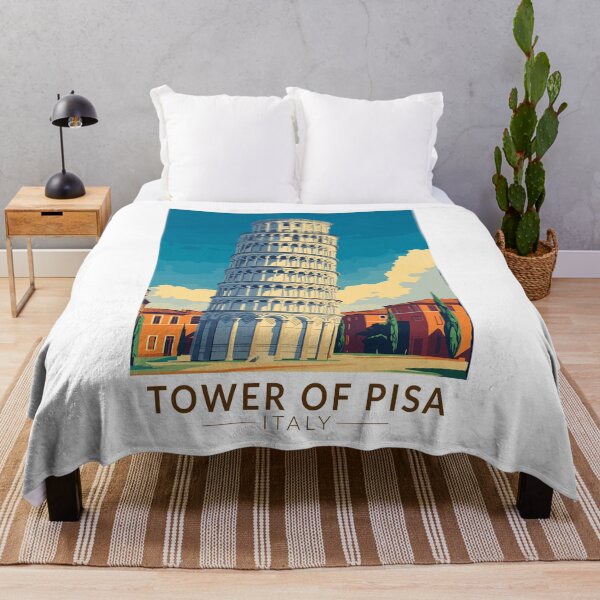 Item preview, Tower of Pisa Italy Travel Art Vintage designed and sold by KrisSidDesigns.