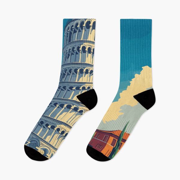 Item preview, Tower of Pisa Italy Travel Art Vintage designed and sold by KrisSidDesigns.