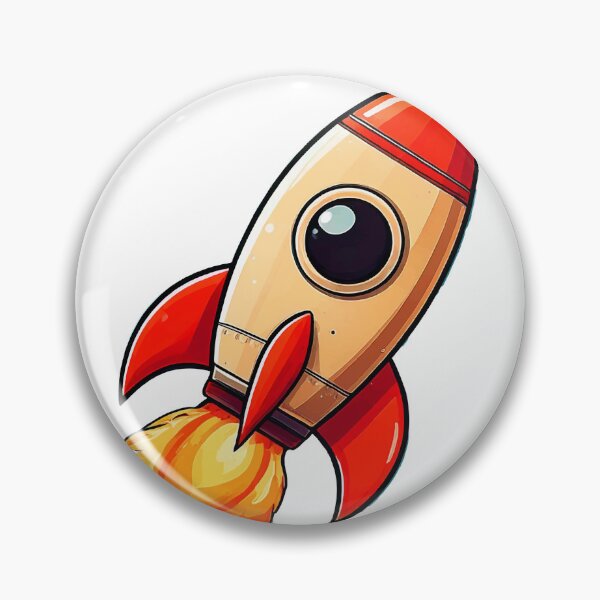 Item preview, Fröhliche Rakete im Comic-Stil designed and sold by BysonDesigns.