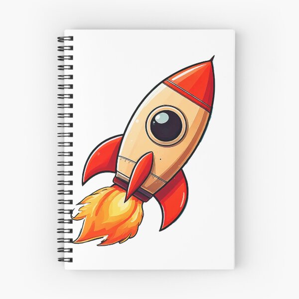 Item preview, Fröhliche Rakete im Comic-Stil designed and sold by BysonDesigns.