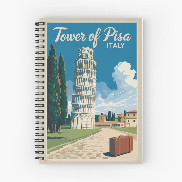 Item preview, Leaning Tower of Pisa Italy Travel Art Vintage designed and sold by KrisSidDesigns.
