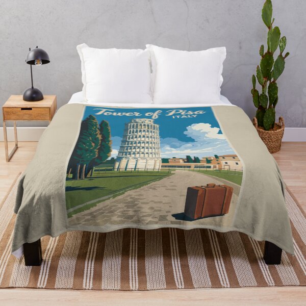 Item preview, Leaning Tower of Pisa Italy Travel Art Vintage designed and sold by KrisSidDesigns.