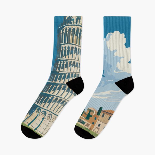 Item preview, Leaning Tower of Pisa Italy Travel Art Vintage designed and sold by KrisSidDesigns.