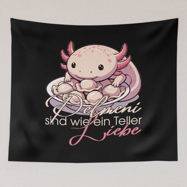 Item preview, Axolotl Pelmeni Plate Love Gift designed and sold by Pineapple-Tree.