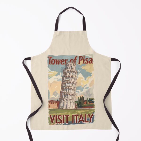 Item preview, Tower of Pisa Italy Painterly Travel Art Vintage designed and sold by KrisSidDesigns.