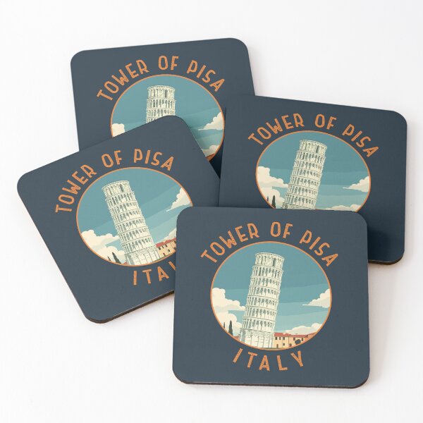 Item preview, Tower of Pisa Italy Retro Distressed Circle designed and sold by KrisSidDesigns.