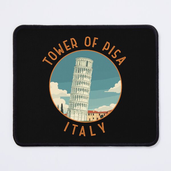 Item preview, Tower of Pisa Italy Retro Distressed Circle designed and sold by KrisSidDesigns.