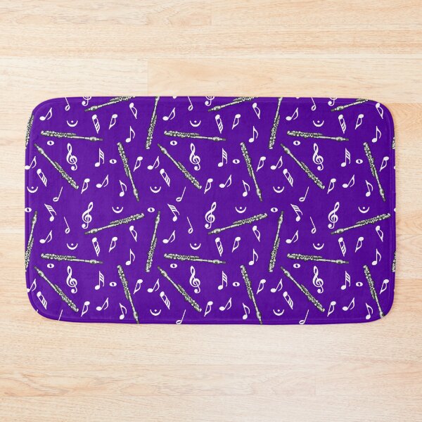 Item preview, White Music Note Pattern Purple designed and sold by BartholGraphics.