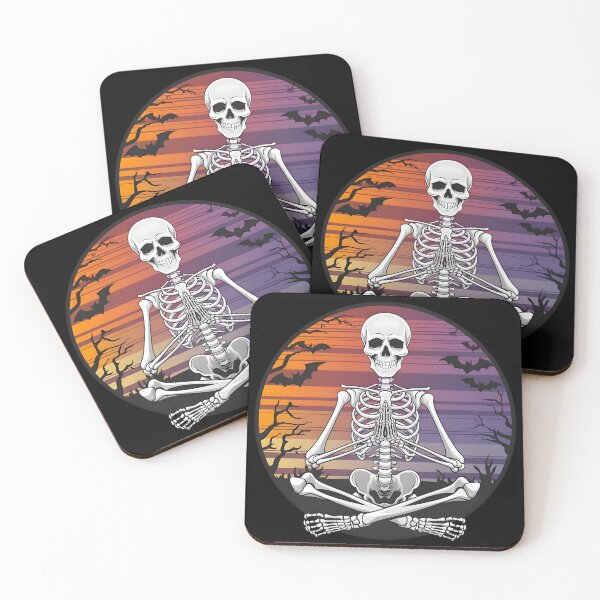 Item preview, anime meditating skeleton designed and sold by NextDoorShoop.