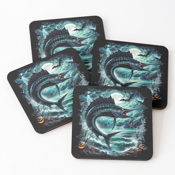 Item preview, Ethereal Monster Black Marlin - Halloween Fantasy designed and sold by EcoArtShop.