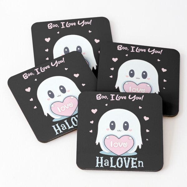 Item preview, Adorable Ghost Holding Heart – "Boo, I Love You!" HaLOVEn Design designed and sold by Prime-Studio.