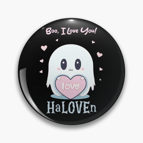 Item preview, Adorable Ghost Holding Heart – "Boo, I Love You!" HaLOVEn Design designed and sold by Prime-Studio.