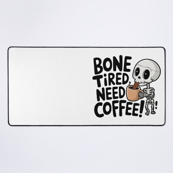 Item preview, Bone Tired Skeleton Coffee Lover - Funny Halloween Coffee Design designed and sold by MonkiFlipp.