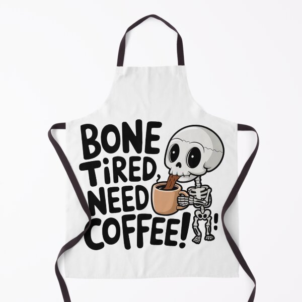 Item preview, Bone Tired Skeleton Coffee Lover - Funny Halloween Coffee Design designed and sold by MonkiFlipp.