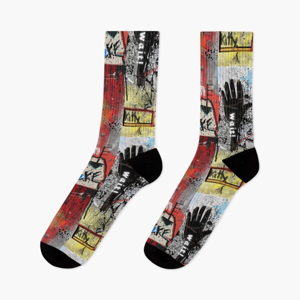 Item preview, Woke, Wait, Kitty, colorful digital abstract designed and sold by Art With Impact – Statement Art & Apparel for Deep Thinkers.