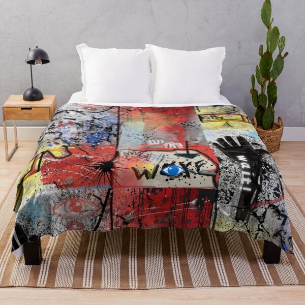 Item preview, Woke, Wait, Kitty, colorful digital abstract designed and sold by Art With Impact – Statement Art & Apparel for Deep Thinkers.