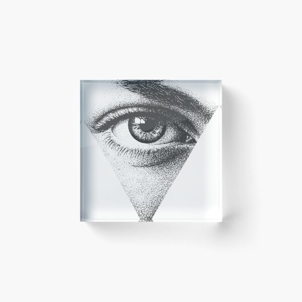 Artikelvorschau, Auge schwarz und weiß Dotwork entworfen und verkauft von shafranietz.