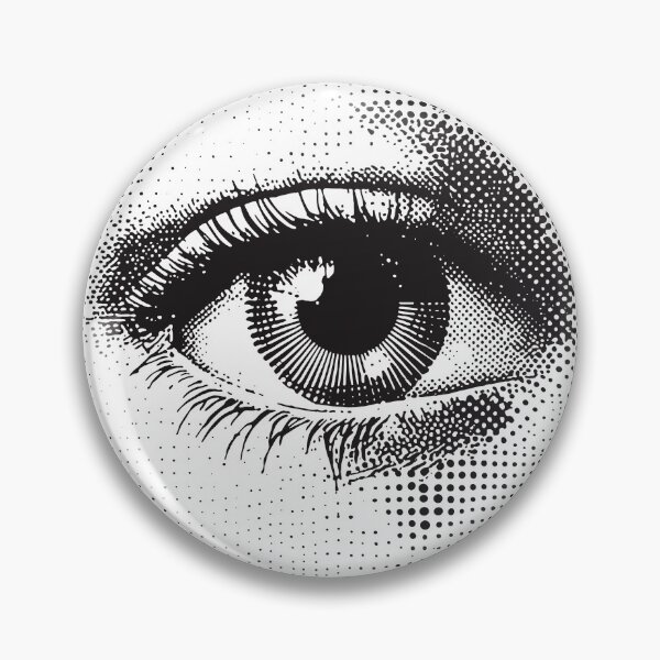 Item preview, eye black and white dotwork designed and sold by shafranietz.