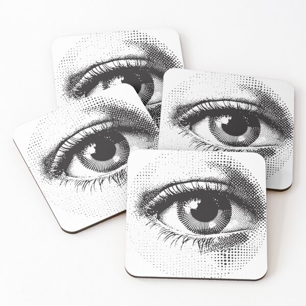 Item preview, eye black and white dotwork designed and sold by shafranietz.