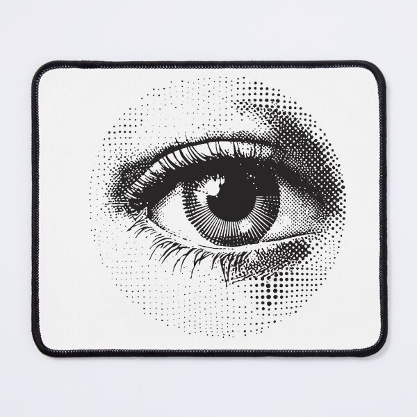 Item preview, eye black and white dotwork designed and sold by shafranietz.