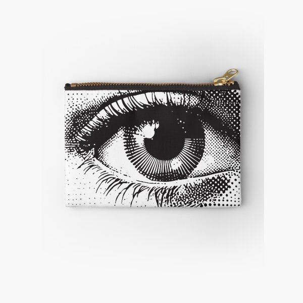 Artikelvorschau, Auge schwarz und weiß Dotwork entworfen und verkauft von shafranietz.