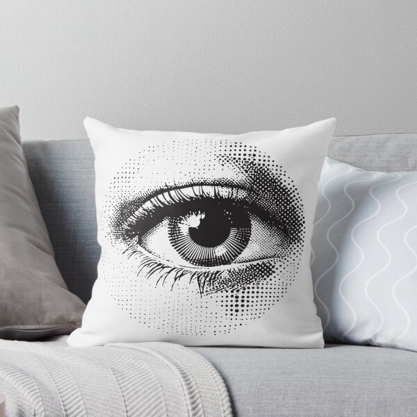 Artikelvorschau, Auge schwarz und weiß Dotwork entworfen und verkauft von shafranietz.